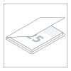 Haftnotizblock Memo-Card Format klein Karton-Umschlag 72 × 50 mm | Nicht verfügbar | ohne Werbeanbringung | ohne Werbeanbringung | weiß | matt