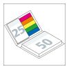 Haftnotiz-Set Oslo 50/25 Haftzettel Karton-Umschlag 100 × 73 mm | ohne Werbeanbringung | ohne Werbeanbringung | Nicht verfügbar | Nicht verfügbar | ohne Werbeanbringung | glänzend