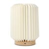 Coollux faltbare Papier LED-Lampe Aurora auf Holzsockel, 22cm Natur | Gravur | Sockel der Lampe | 80 mm x 15 mm