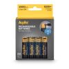 Aqiila wiederaufladbare USB-C-Batterien AA 2000 mAh, 4er-Pack Schwarz