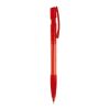 Kugelschreiber Nash Transparent mit Gummigriff Rot Weiß-Rot Weiß | 1-farbiger Siebdruck | 180° vom Clip | 33 mm x 25 mm | Nicht verfügbar