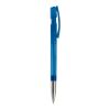 Kugelschreiber Nash Transparent mit Metallspitze Blau Weiss-Blau Weiss | 1-farbiger Siebdruck | 90° vom Clip | 42 mm x 25 mm | Nicht verfügbar