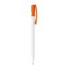 Kugelschreiber Nash Hardcolour Weiss-Orange | 1-farbiger Siebdruck | 270° vom Clip | 45 mm x 25 mm | Nicht verfügbar