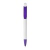 Kugelschreiber Kamal hardcolour Weiss-Transparent Violett | 1-farbiger Siebdruck | 90° vom Clip | 45 mm x 25 mm | Nicht verfügbar