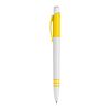 Kugelschreiber Tropic hardcolour Weiss-Gelb | 1-farbiger Siebdruck | 270° vom Clip | 40 mm x 25 mm | Nicht verfügbar