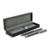Metallstift und Rollerball-Stift im Set in Geschenkbox Gewehrmetall dunkel-Gewehrmetall dunkel