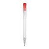 Kugelschreiber Ingeo TM Pen Clear Transparent Rot Weiß | 1-farbiger Siebdruck | 270° vom Clip | 45 mm x 25 mm | Nicht verfügbar