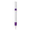 Kugelschreiber S40 Grip hardcolour Weiss-Transparent Violett | 1-farbiger Tampondruck | 270° vom Clip | 40 mm x 8 mm | Nicht verfügbar