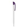 Kugelschreiber S45 Hardcolour Weiss-Transparent Lila | 1-farbiger Tampondruck | 270° vom Clip | 45 mm x 8 mm | Nicht verfügbar