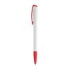 Kugelschreiber Deniro Hardcolour Weiss-Rot Weiß | 1-farbiger Siebdruck | 180° vom Clip | 45 mm x 25 mm | Nicht verfügbar