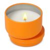 Asana unparfümierte Kerze auf Pflanzenbasis in recycelter Dose Orange | ohne Werbeanbringung | Nicht verfügbar | Nicht verfügbar