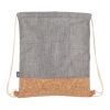 Kordelzugbeutel R-PET & Kork 35 x 40cm Grau
