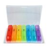 7-Tage-Pillendose Joseph Neon Sortiment | 1-farbiger Tampondruck | Oberseite | 65 mm x 60 mm