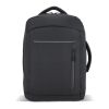 PU Osaka Laptop-Rucksack 30 x 14 x 42 cm 15 l Schwarz | Digital Transferdruck | Fach | 150 mm x 220 mm