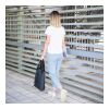 rPET 600D Navi Laptop-Rucksack 36 x 40 x 10 cm Marineblau | Digital Transferdruck | Vorderseite | 180 mm x 190 mm