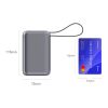 Nova Laptop 65W Powerbank mit integriertem USB-C-Kabel 30000 mAh Dunkelgrau | Digitaldruck | Oberseite | 45 mm x 85 mm