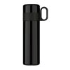 Isolierflasche mit Becher 500ml Schwarz | 1-farbiger UV-Druck | links vom Henkel | 60 mm x 50 mm | Nicht verfügbar