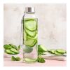 Trinkflasche aus Glas 500ml Transparent | 1-farbiger Tampondruck | Kappe | Ø 30 mm | Nicht verfügbar