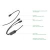 Terra 100W RCS-Kabel mit zwei USB-C-Ausgängen schwarz-grau