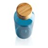 GRS rPET Flasche mit Bambus-Deckel blau | ohne Werbeanbringung | Nicht verfügbar | Nicht verfügbar
