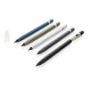 Tintenloser Stift aus Aluminium mit Radiergummi schwarz | ohne Werbeanbringung | Nicht verfügbar | Nicht verfügbar