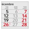 4-Monatskalender Einblatt Budget 4 RECYCLING Schrift modern Rot | 300 × 560 mm | 4C-Quality