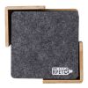 RPET-Filz-Untersetzer-Set Lawrence Grau