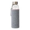 Glasflasche "Neo" (500ml) mit Neoprenhülle Grau
