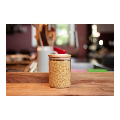 Glasbehälter &quot;Bamboo&quot;, 0,65 l transparent | ohne Werbeanbringung | Nicht verfügbar | Nicht verfügbar