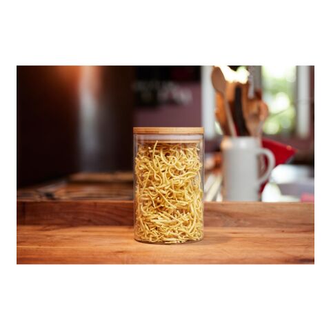 Glasbehälter &quot;Bamboo&quot;, 1,6 l transparent | ohne Werbeanbringung | Nicht verfügbar | Nicht verfügbar