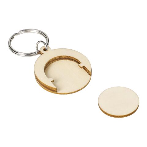 Holzchip-Schlüsselanhänger &quot;Round&quot; natur | ohne Werbeanbringung | Nicht verfügbar | Nicht verfügbar