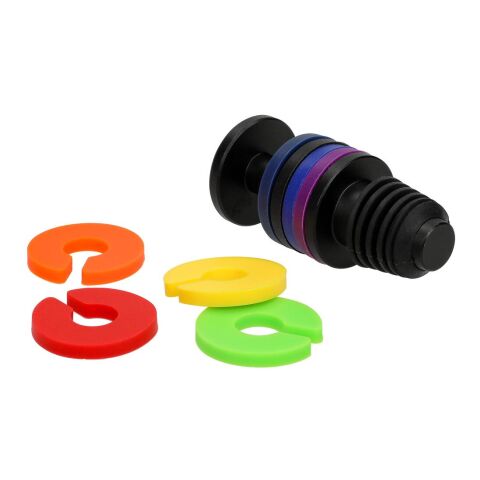 Weinstopper "Rainbow" schwarz | ohne Werbeanbringung