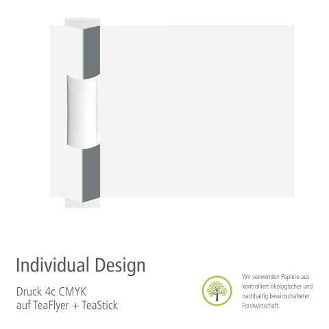 Bio TeaStick auf Karte, individual ohne Werbeanbringung | TeaFlyer XL