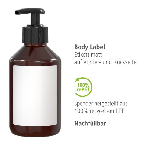 250 ml Spender - Handwaschpaste - Body Label Braun | 4C Body Label 