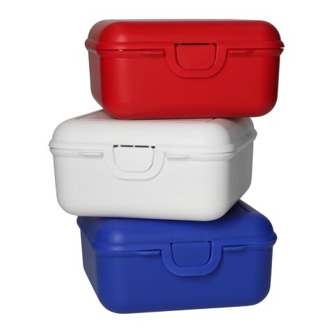 Vorratsdose &quot;Cube&quot; deluxe, mit Trennschale weiß | ohne Werbeanbringung | Nicht verfügbar | Nicht verfügbar