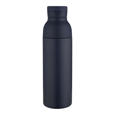 Illuminate 650 ml RCS-zertifizierte doppelwandige Trinkflasche aus recyceltem Edelstahl mit 3-teiligem Deckelset Standard | tiefes blau | ohne Werbeanbringung | Nicht verfügbar | Nicht verfügbar