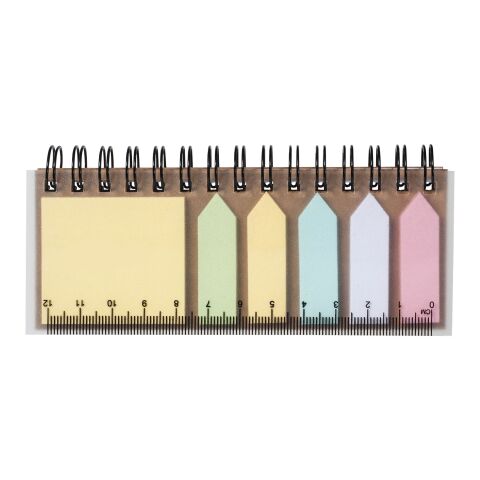 Spiral Haftnotizblock Priority | natur | 1-farbiger Tampondruck | Vorderseite | 70 mm x 20 mm