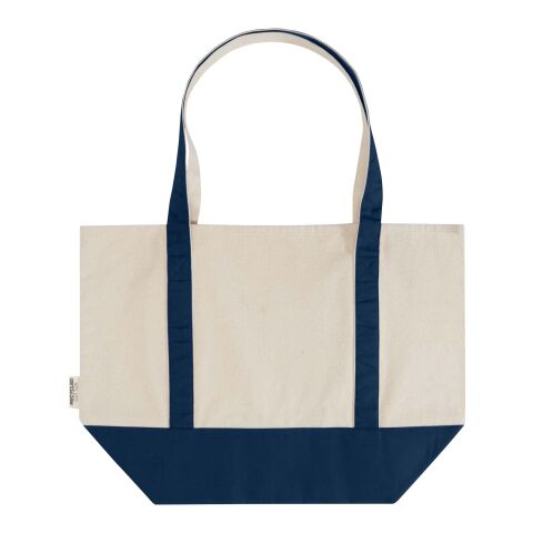 Sam 320 g/m² Tragetasche aus GRS recycelter Baumwolle Standard | navy-natur | ohne Werbeanbringung | Nicht verfügbar | Nicht verfügbar | Nicht verfügbar
