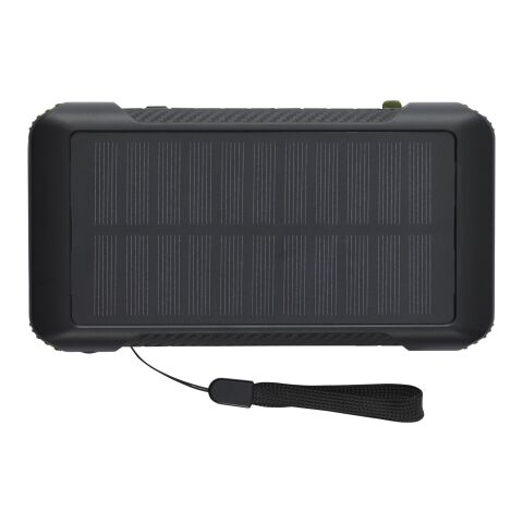 Soldy 10.000 mAh Solardynamo-Powerbank aus recyceltem GRS Kunststoff Standard | armeegrün | ohne Werbeanbringung | Nicht verfügbar | Nicht verfügbar