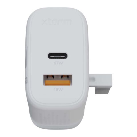 Xtorm XEC067G GaN² Ultra 67 W Wandladegerät mit UK-Stecker Standard | weiss | ohne Werbeanbringung | Nicht verfügbar | Nicht verfügbar