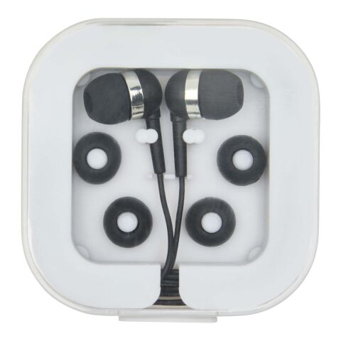 Baekdu kabelgebundenes Headset Typ-C mit Aufbewahrungsbox aus recyceltem Kunststoff Standard | schwarz | ohne Werbeanbringung | Nicht verfügbar | Nicht verfügbar