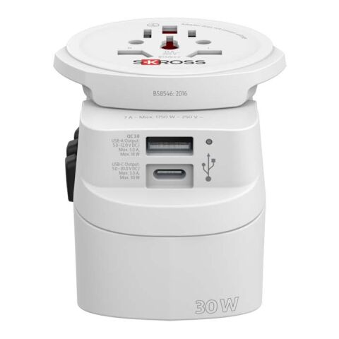 SKROSS® PRO Light USB AC30PD Reiseadapter weiss