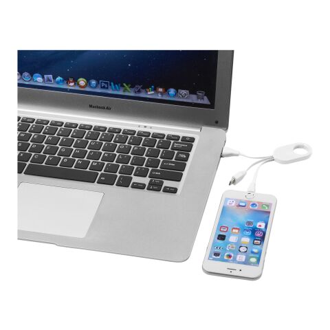 Troop 3-in-1-Ladekabel Standard | weiss | ohne Werbeanbringung | Nicht verfügbar | Nicht verfügbar | Nicht verfügbar