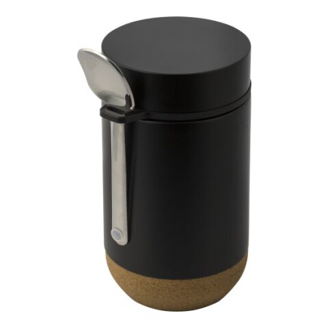 Doppelwandiger Essensbehälter Nash Schwarz | ohne Werbeanbringung | Nicht verfügbar | Nicht verfügbar