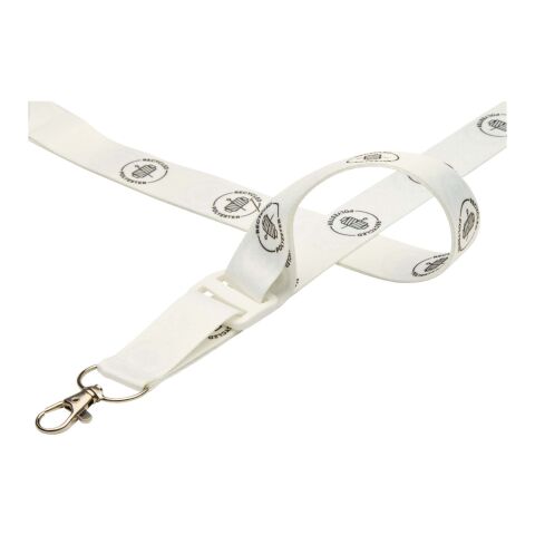 Liv Verstellbares RPET Sublimation Lanyard weiss-weiss | ohne Werbeanbringung | Nicht verfügbar | Nicht verfügbar