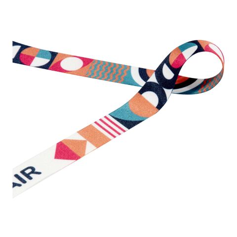 Leia Sublimation RPET-Lanyard mit 2 Metallhaken weiss | 10mm | Sublimation | überall, Rücken | 25 mm x 900 mm