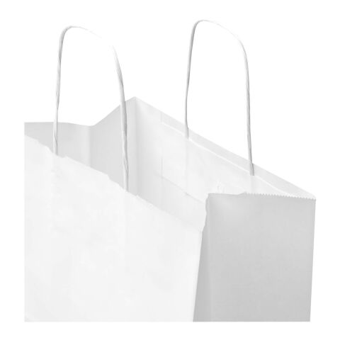 Kraft 80–90 g/m² Papiertasche mit Kordelgriffen – 25 × 15 × 32 cm weiss | ohne Werbeanbringung | Nicht verfügbar | Nicht verfügbar