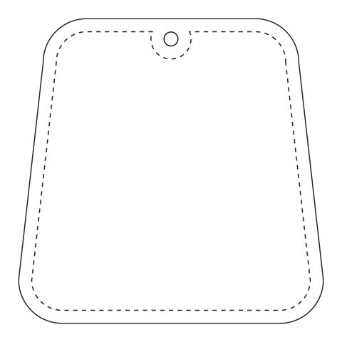 RFX™ Trapezförmiger reflektierender TPU-Aufhänger weiß | ohne Werbeanbringung | Nicht verfügbar | Nicht verfügbar