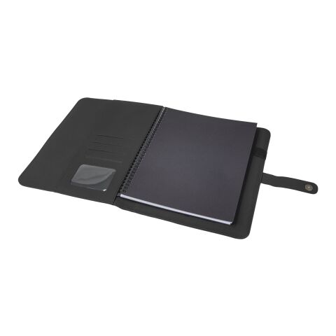 SCX.design O17 A4 Notizbuch Powerbank mit Leuchtlogo schwarz-weiss | ohne Werbeanbringung | Nicht verfügbar | Nicht verfügbar