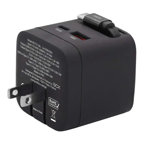 SCX.design T21 65W Reiseadapter schwarz
